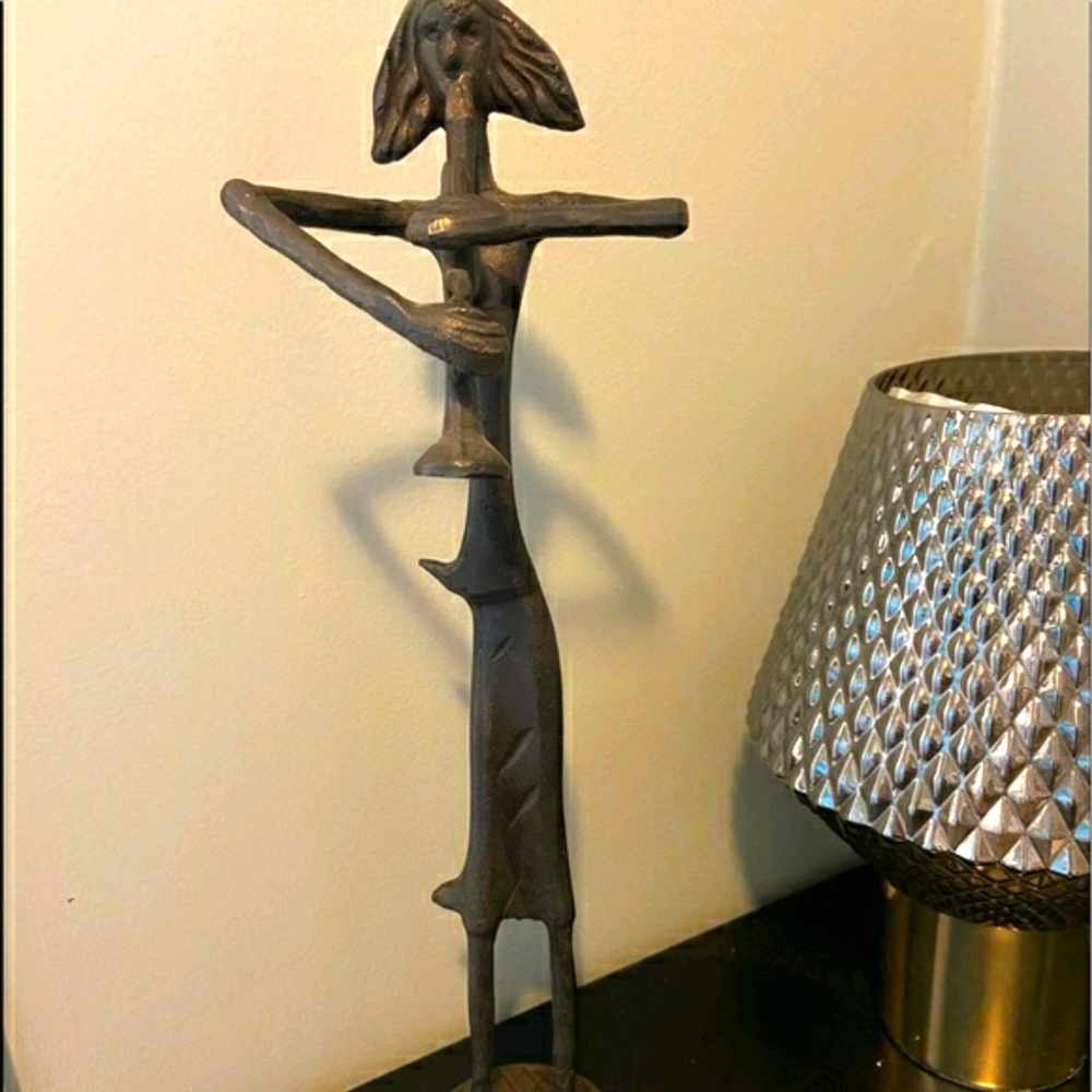Custom Action Casting Iron Playing Musical Figure
